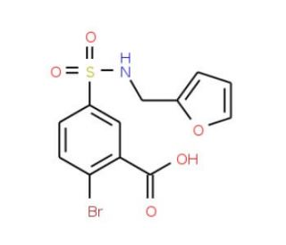 2-bromo-5-{[(2-furylmethyl)amino]sulfonyl}benzoic acid - chemical structure image