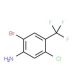 2-Bromo-5-chloro-4-(trifluoromethyl)aniline - chemical structure image