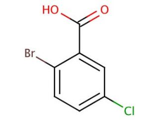 2-Bromo-5-chlorobenzoic acid (CAS 21739-93-5) - chemical structure image