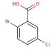2-Bromo-5-chlorobenzoic acid (CAS 21739-93-5) - chemical structure image