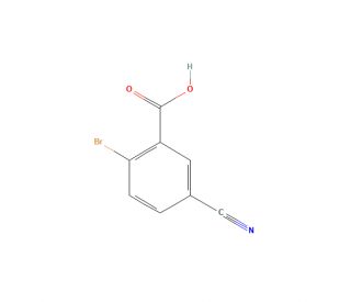 2-Bromo-5-cyanobenzoic acid (CAS 845616-12-8) - chemical structure image