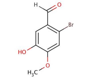 2-Bromo-5-hydroxy-4-methoxybenzaldehyde (CAS 2973-59-3) - chemical structure image