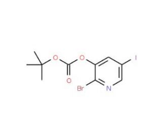 2-Bromo-5-iodopyridin-3-yl tert-butyl carbonate - chemical structure image