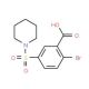 2-bromo-5-(piperidin-1-ylsulfonyl)benzoic acid - chemical structure image