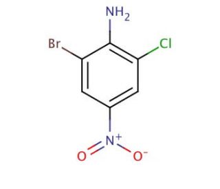 2-Bromo-6-chloro-4-nitroaniline (CAS 99-29-6) - chemical structure image