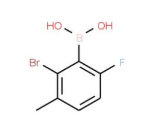 2-Bromo-6-fluoro-3-methylphenylboronic acid (CAS 957121-09-4) - chemical structure image