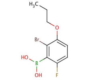 2-Bromo-6-fluoro-3-propoxyphenylboronic acid (CAS 849052-20-6) - chemical structure image