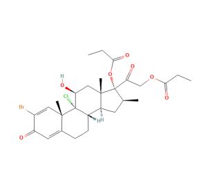 2-Bromo Beclomethasone Dipropionate (CAS 1204582-47-7) - chemical structure image