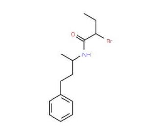 2-Bromo-N-(1-methyl-3-phenylpropyl)butanamide - chemical structure image