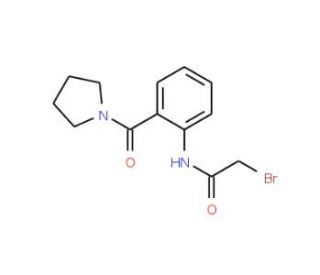 2-Bromo-N-[2-(1-pyrrolidinylcarbonyl)phenyl]-acetamide - chemical structure image