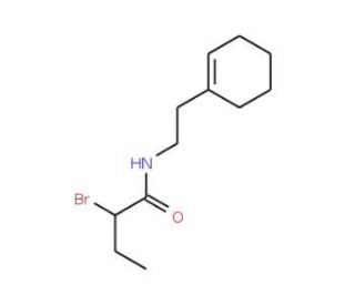 2-Bromo-N-(2-cyclohex-1-en-1-ylethyl)butanamide - chemical structure image