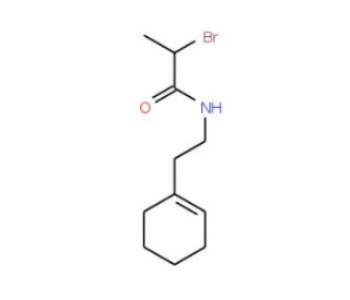 2-Bromo-N-(2-cyclohex-1-en-1-ylethyl)propanamide - chemical structure image