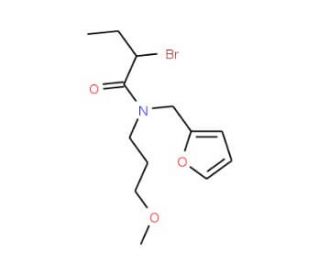 2-Bromo-N-(2-furylmethyl)-N-(3-methoxypropyl)-butanamide - chemical structure image