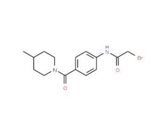 2-Bromo-N-{4-[(4-methyl-1-piperidinyl)carbonyl]-phenyl}acetamide - chemical structure image