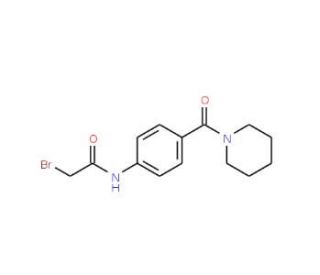 2-Bromo-N-[4-(1-piperidinylcarbonyl)phenyl]-acetamide - chemical structure image