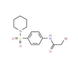 2-Bromo-N-[4-(1-piperidinylsulfonyl)phenyl]-acetamide - chemical structure image