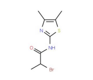 2-Bromo-N-(4,5-dimethyl-thiazol-2-yl)-propionamide - chemical structure image