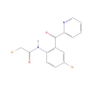 2-Bromo-N-[4-bromo-2-(2-pyridinylcarbonyl)phenyl]-acetamide (CAS 1694-64-0) - chemical structure image