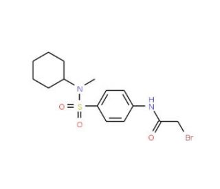 2-Bromo-N-(4-{[cyclohexyl(methyl)amino]-sulfonyl}phenyl)acetamide - chemical structure image