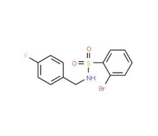 2-Bromo-N-(4-fluorobenzyl)benzenesulphonamide (CAS 321705-40-2) - chemical structure image