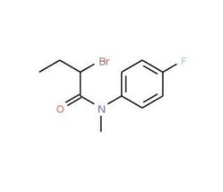 2-Bromo-N-(4-fluorophenyl)-N-methylbutanamide - chemical structure image
