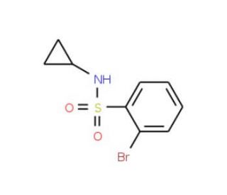 2-Bromo-N-cyclopropylbenzenesulfonamide (CAS 951883-93-5) - chemical structure image