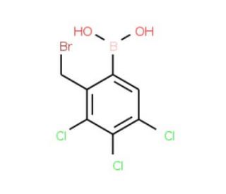 2-(Bromomethyl)-3,4,5-trichlorophenylboronic acid (CAS 1072946-53-2) - chemical structure image