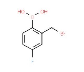2-(Bromomethyl)-4-fluorobenzeneboronic acid (CAS 850568-01-3) - chemical structure image