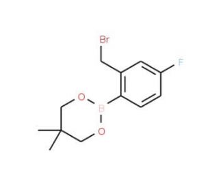 2-(Bromomethyl)-4-fluorobenzeneboronic acid, neopentyl glycol ester (CAS 673456-16-1) - chemical structure image
