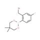 2-(Bromomethyl)-4-fluorobenzeneboronic acid, neopentyl glycol ester (CAS 673456-16-1) - chemical structure image