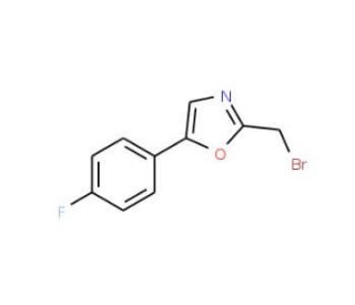 2-(bromomethyl)-5-(4-fluorophenyl)-1,3-oxazole - chemical structure image