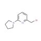 2-(Bromomethyl)-6-pyrrolidin-1-ylpyridine (CAS 869901-04-2) - chemical structure image