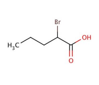 2-Bromovaleric acid (CAS 584-93-0) - chemical structure image