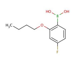 2-Butoxy-4-fluorophenylboronic acid (CAS 480438-61-7) - chemical structure image