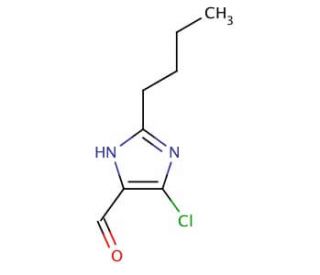 2-Butyl-4-chloro-1H-imidazole-5-carboxaldehyde (CAS 83857-96-9) - chemical structure image