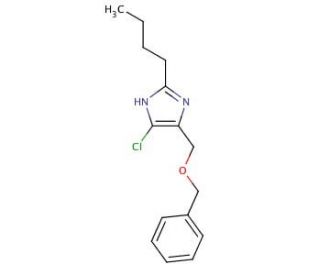 2-Butyl-4-chloro-5-benzyloxymethyl-1H-imidazole (CAS 679412-76-1) - chemical structure image