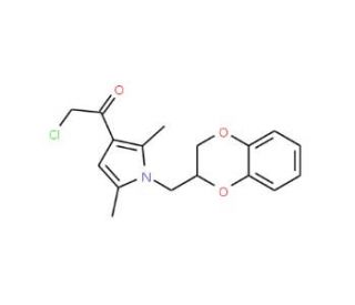 2-chloro-1-[1-(2,3-dihydro-1,4-benzodioxin-2-ylmethyl)-2,5-dimethyl-1H-pyrrol-3-yl]ethanone - chemical structure image