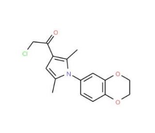 2-chloro-1-[1-(2,3-dihydro-1,4-benzodioxin-6-yl)-2,5-dimethyl-1H-pyrrol-3-yl]ethanone - chemical structure image