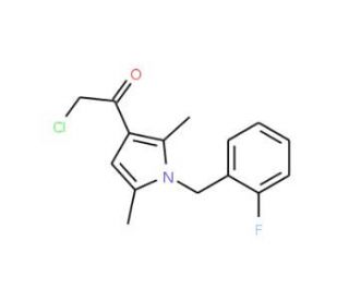 2-Chloro-1-[1-(2-fluoro-benzyl)-2,5-dimethyl-1H-pyrrol-3-yl]-ethanone - chemical structure image