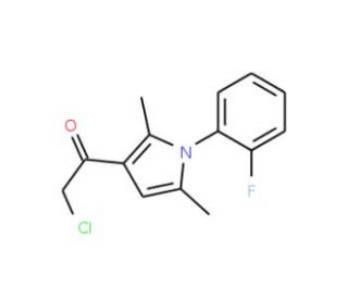 2-Chloro-1-[1-(2-fluoro-phenyl)-2,5-dimethyl-1H-pyrrol-3-yl]-ethanone (CAS 565170-64-1) - chemical structure image