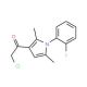 2-Chloro-1-[1-(2-fluoro-phenyl)-2,5-dimethyl-1H-pyrrol-3-yl]-ethanone (CAS 565170-64-1) - chemical structure image