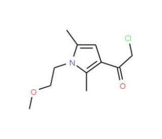 2-Chloro-1-[1-(2-methoxy-ethyl)-2,5-dimethyl-1H-pyrrol-3-yl]-ethanone (CAS 379241-47-1) - chemical structure image