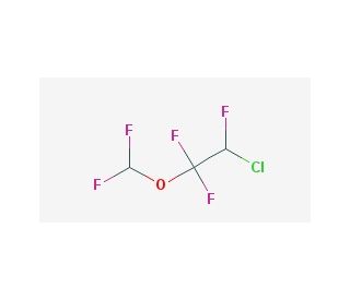 2-Chloro-1,1,2-trifluoroethyl difluoromethyl ether (CAS 13838-16-9) - chemical structure image