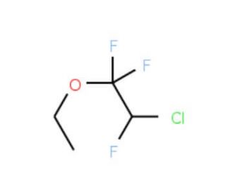 2-Chloro-1,1,2-trifluoroethyl ethyl ether (CAS 310-71-4) - chemical structure image
