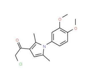 2-chloro-1-[1-(3,4-dimethoxyphenyl)-2,5-dimethyl-1H-pyrrol-3-yl]ethanone - chemical structure image