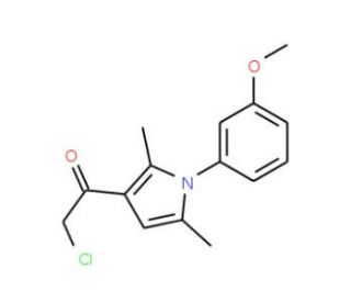 2-Chloro-1-[1-(3-methoxy-phenyl)-2,5-dimethyl-1H-pyrrol-3-yl]-ethanone - chemical structure image