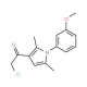 2-Chloro-1-[1-(3-methoxy-phenyl)-2,5-dimethyl-1H-pyrrol-3-yl]-ethanone - chemical structure image
