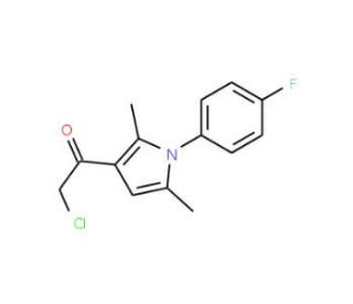2-chloro-1-[1-(4-fluorophenyl)-2,5-dimethyl-1H-pyrrol-3-yl]ethanone (CAS 304685-89-0) - chemical structure image