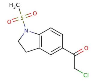2-chloro-1-[1-(methylsulfonyl)-2,3-dihydro-1H-indol-5-yl]ethanone - chemical structure image