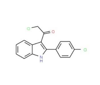2-chloro-1-[2-(4-chlorophenyl)-1H-indol-3-yl]ethanone - chemical structure image